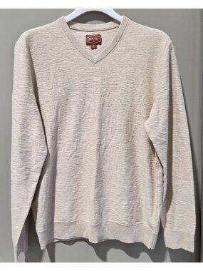 Red Ale Alesbury Men's Riverside Sweater Size XL Shallow V-Neck Oatmeal Textured